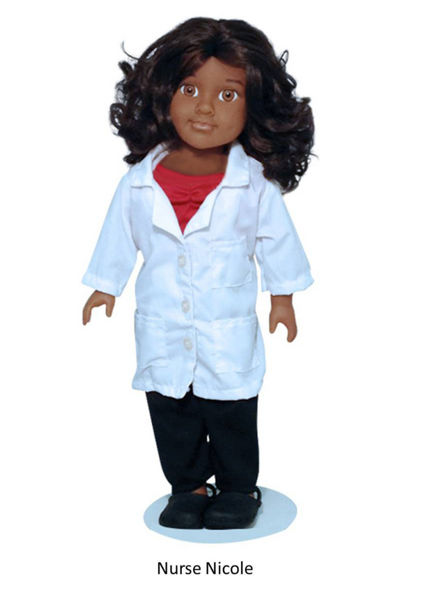 Nurse Nicole 18 inch doll with FREE Book-N is for Nurse