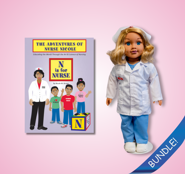 Nurse Linda 18 inch Doll with FREE book - N is for Nurse
