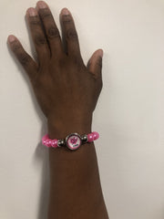 SNAP 18mm Jeweler Bracelet Pink Snap with CNA 18mm snap